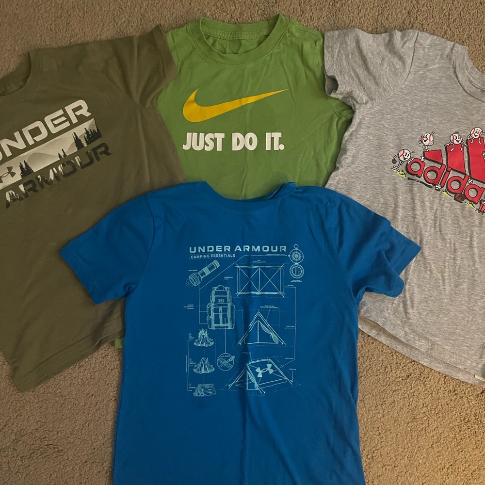 Toddler boy nike under armour and adidas shorts size small